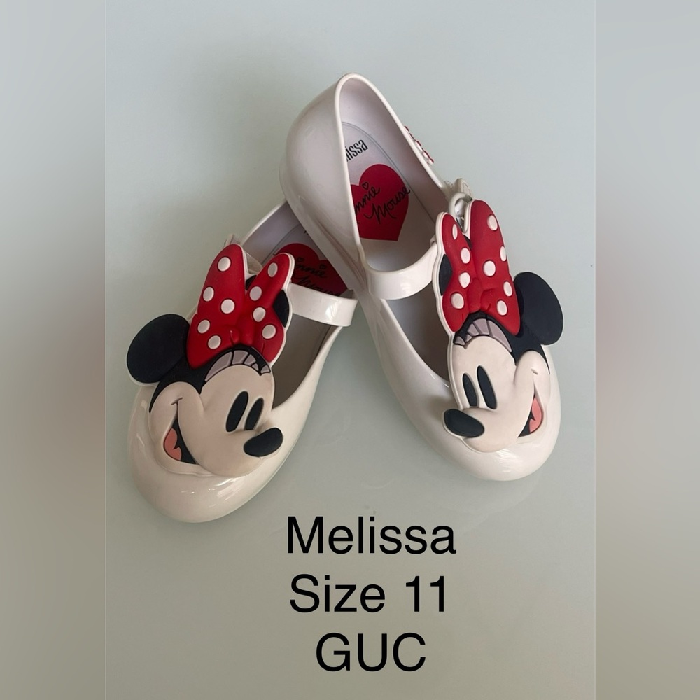 Melissa Kids Minnie Mouse Red and White Dress Shoes